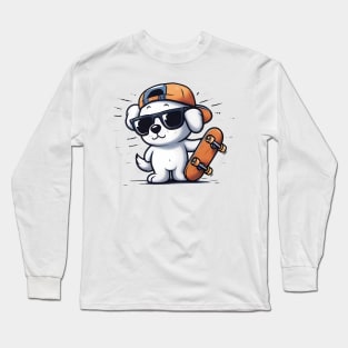 Skater Puppy Long Sleeve T-Shirt
